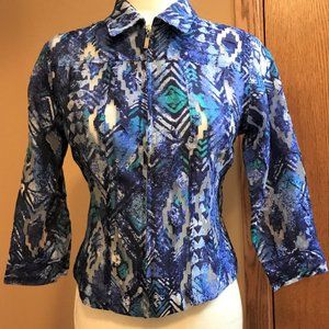 (SOLD) Ruby Rd Ladies Petite sheer over blouse/jacket 4P NWOT